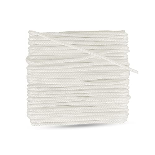 FAPBADRI 0.9 mm Durable Polyester Cord/Thread for Roman Blinds, Multipurpose use for Crafting, Home Decor, Improvement, Renovation, Repair, DIY Projects - 20 metres (65 feet) - White Colour