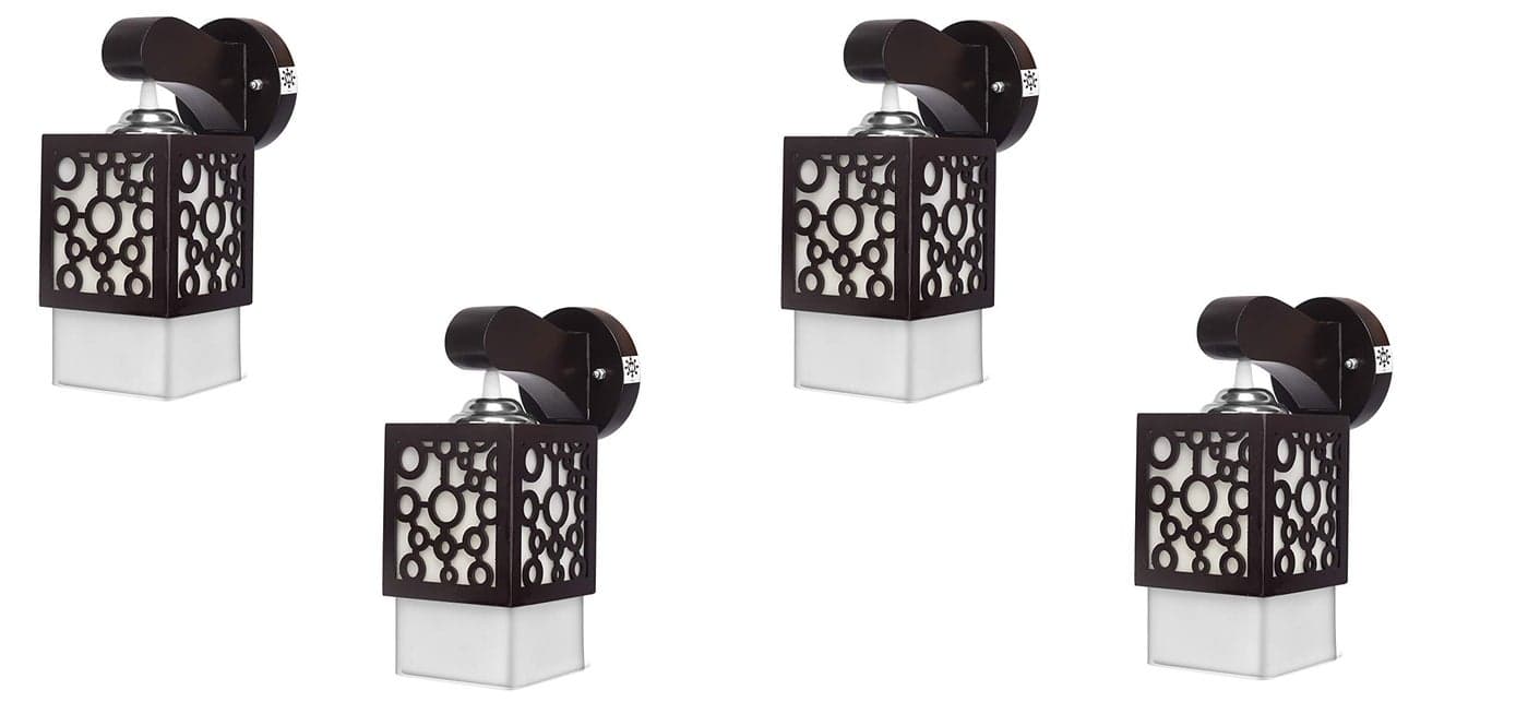 WHITERAY Square Wall Light, (Brown)