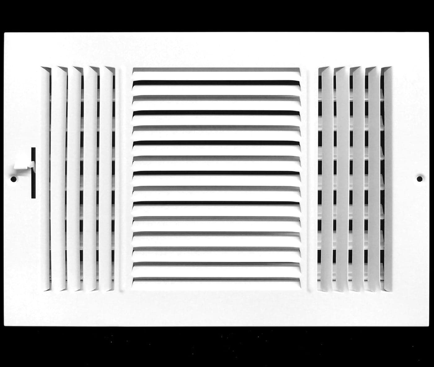 HVAC Premium 16" X 6" 3-Way Air Supply Grille - White Vent Cover & Diffuser