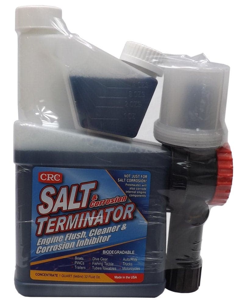 CRC Salt Terminator Engine Flush Cleaner Corrosion Inhibitor w Mixer SX32M 32 FL OZ Engine Flush Cleaner for Cooling Systems Trucks and Marine Engines