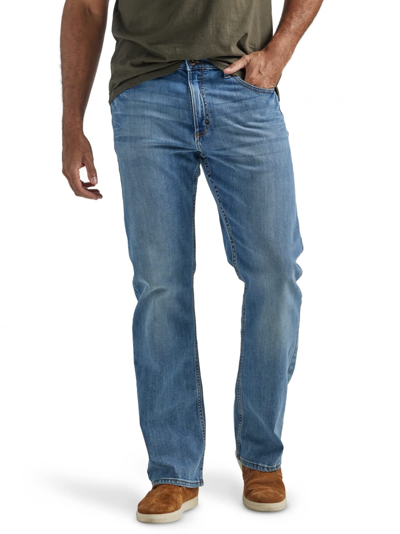 Wrangler Authentics Mens Relaxed Fit Boot Cut Jean Riptide 34W x 34L