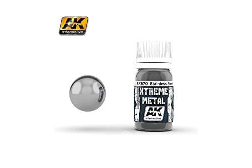 AK Interactive 30ml Extreme Metal Paints Stainless Steel # 670