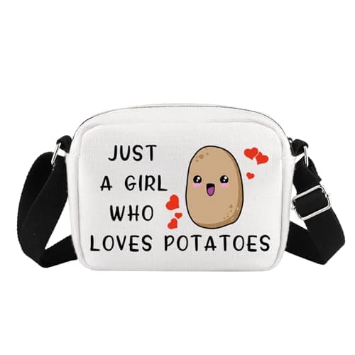 G2TUP Potato Lover Gift A Girl Who Loves Potatoes Makeup Bag Potato Queen Cosmetic Bag Food Lover Gift Zipper Travel Bag Loves Potatoes HS