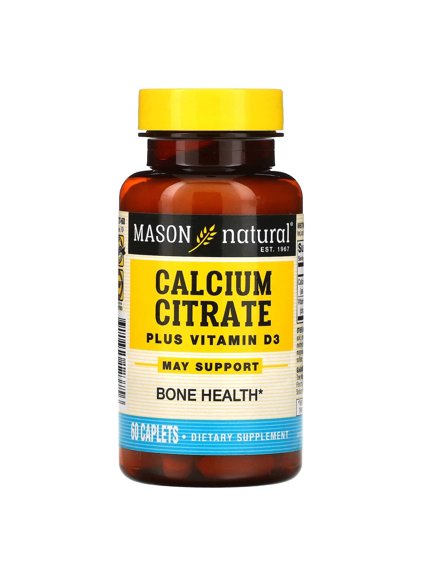 Calcium Citrate Plus Vitamin D3, 60 Caplets
