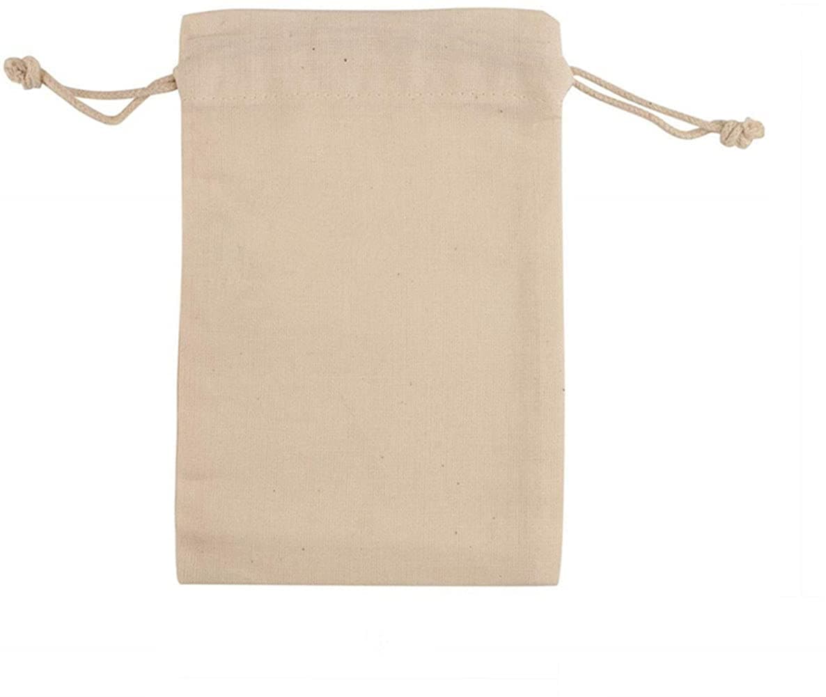 KUPOO 50PS Cotton Bags Cotton Muslin Bags Drawstring Muslin Bag for Wedding Party Favor 4 x 58 Inch