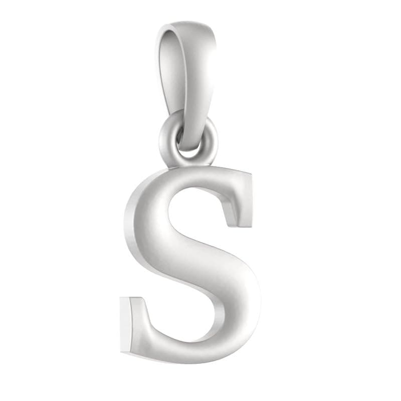 Akshat Sapphire A Sterling Silver (92.5% purity) Precious Alphabet S Pendant For Kids Boys and Girlss - KD_S