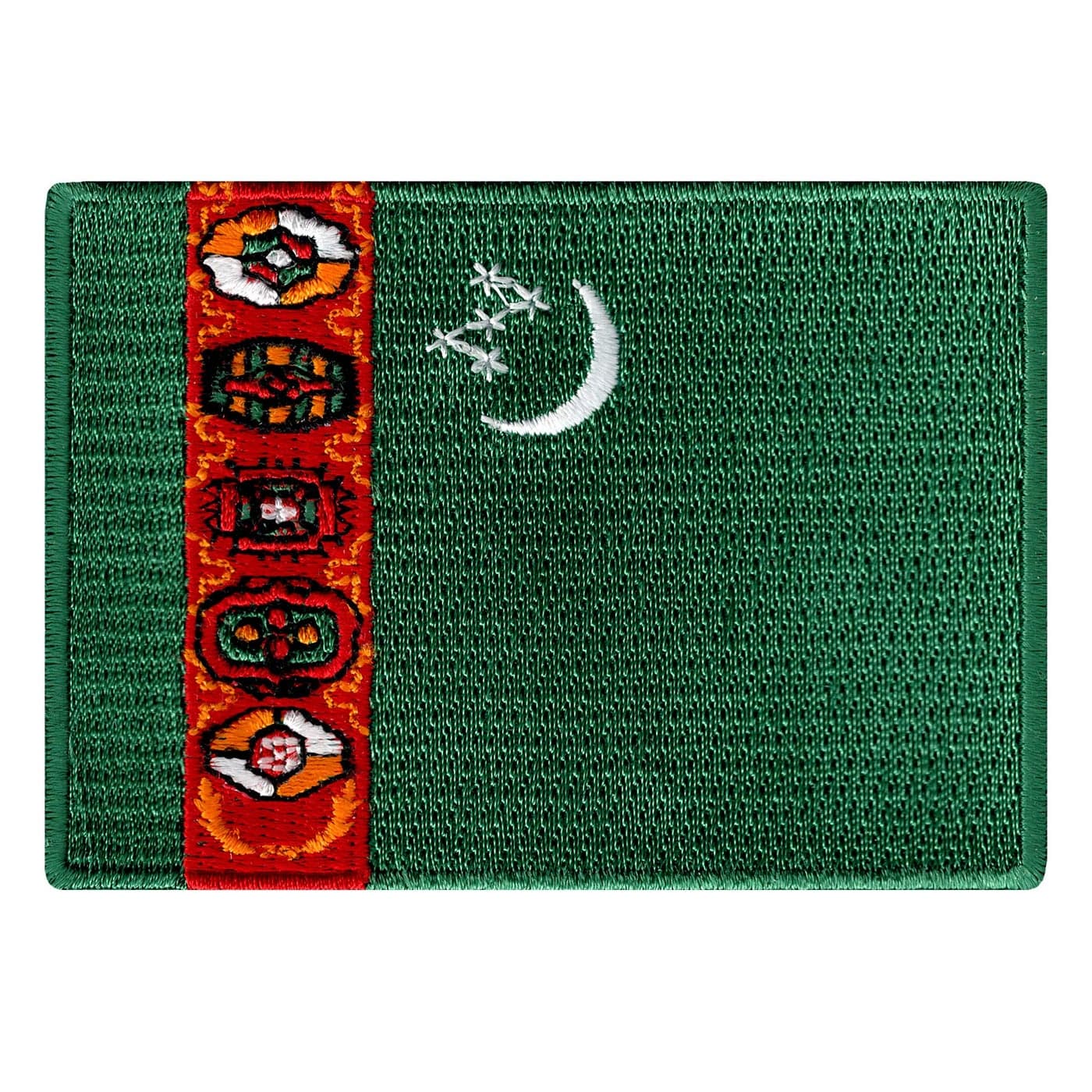 Cypress Collectibles Turkmenistan Flag Patch Premium Embroidered Appliqu Asian Country Iron On Patches Dimensions 35 x 25