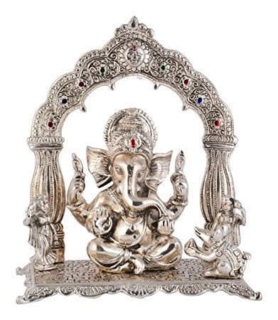 Lavanaya Silver Ganesh Idol with Gift Box