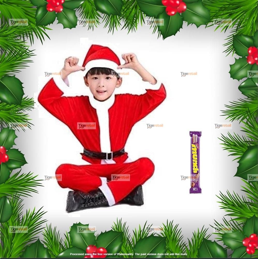 Osmosis Christmas Dress for Kids-Santa Claus Dress/Costume for Kids by Osmosis(3-4 Years)