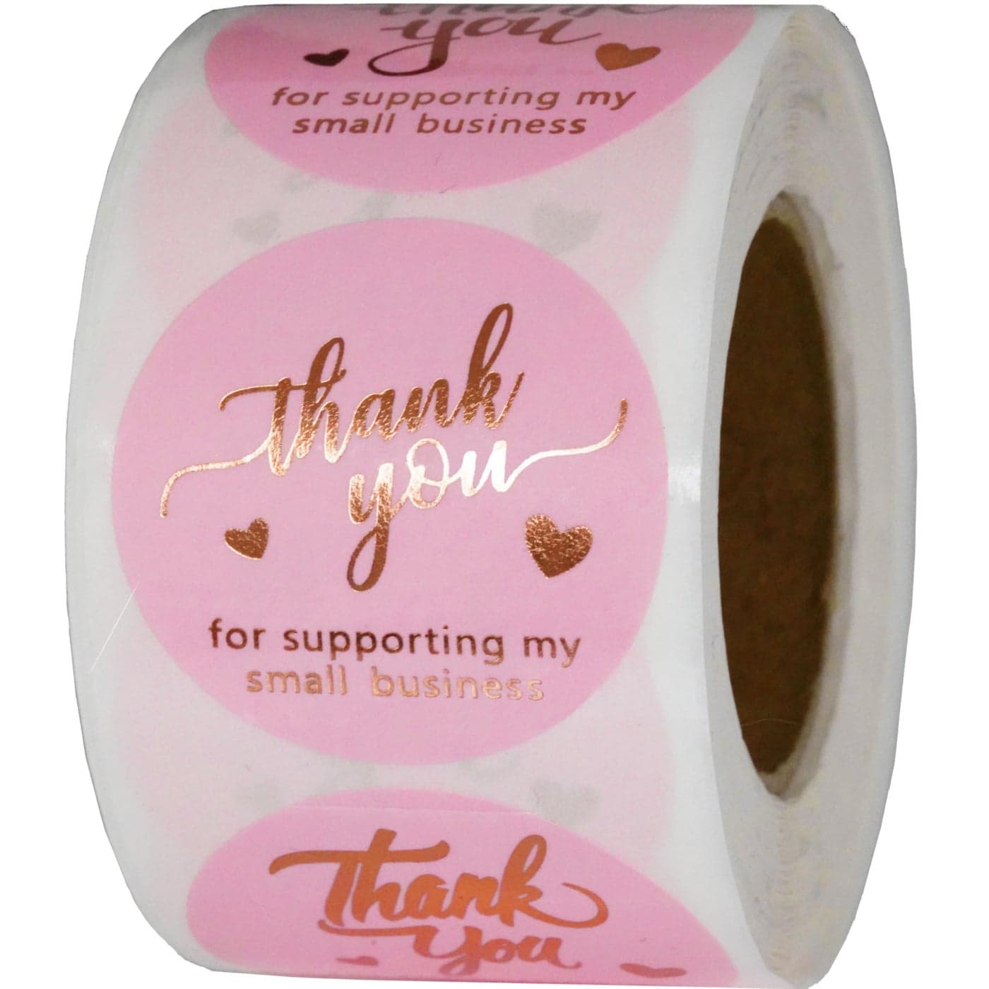 500 Pcs 15 Inch Pink and Rose Gold Thank You Stickers for Small Business SelfAdhesive Waterproof Stickers with Beautiful Designs Strong and Durable Envelope Seals