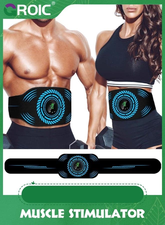 ABs Stimulator, Ab Machine, Abdominal Toning Belt Home Office Fitness Workout Equipment for Abdomen Ab Stimulator for Adults, Portable Ab Stimulator Fitness Workout Equipment for Abdomen