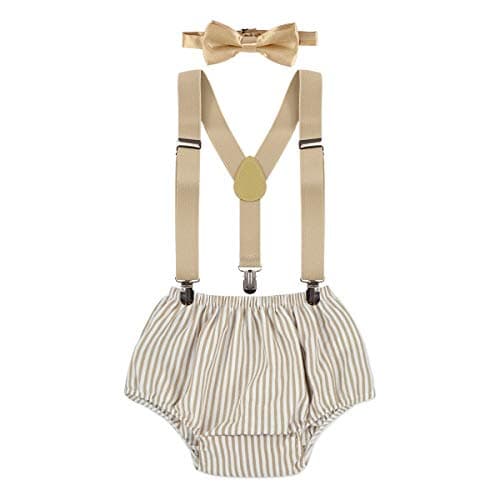 MYRISAM Wild ONE Cake Smash Outfit Boy 1st/2nd Birthday Photo Shoot Printed Bloomers Suspenders Bowtie Baby Shower Costume
