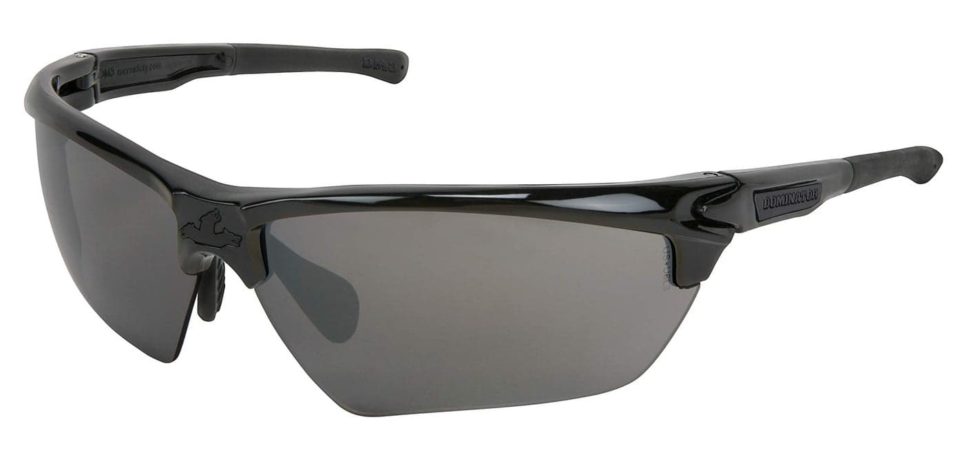 MCR Safety DM1337BZ Black Mirror Polarized Dominator DM3 Safety Glasses with Black Frame