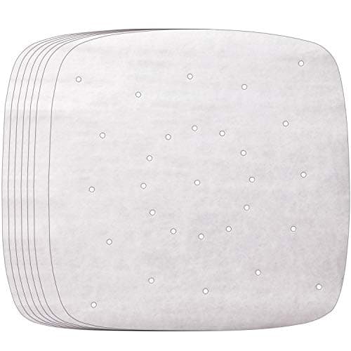 JANYUN 150Pcs 8.5 inch Air Fryer Parchment liners Papers Accessories, Square Bamboo Steamer Papers Sheets