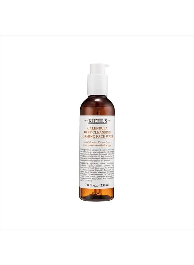 Calendula Deep Cleansing Foaming Face Wash Cleanser, 7.8 Ounce/230ml