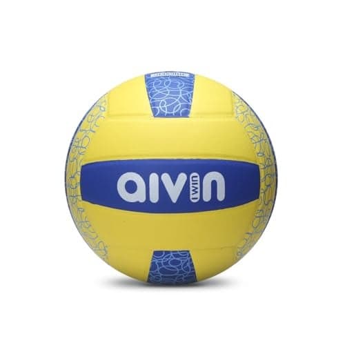 AIVIN Spectre Volleyball,Volleyball Game, for Match Ball, Training Ball, Indoor, Outdoor Ball, Durable for Practice, Waterproof and Suitable for All Surface, 18 Panel, (Yellow) Size-4