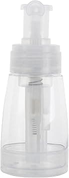 STOBOK Portable Powder Spray Bottle Transparent PE Plastic Talcum Powder Dispenser Refillable Powder Puffer Bottle for Travel and Home Use