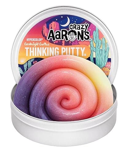 Crazy Aarons Thinking Putty Goodnight Cactus MultiColor Sensory Putty for Kids and Grown ups in a 4 Tin Creative and Endless Fun Stress Relief Therapy Toys Never Dries Out Made in USA