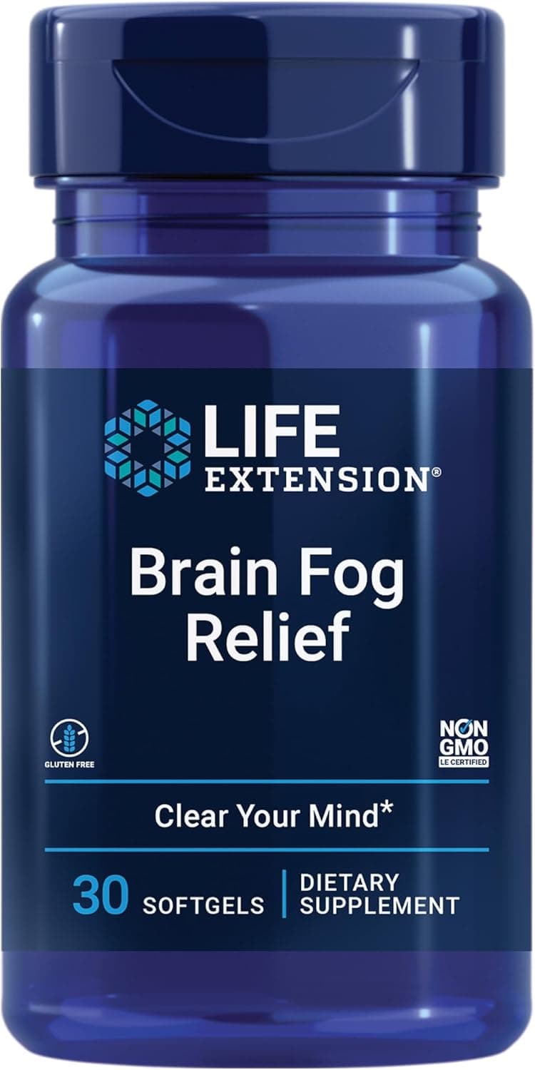 Life Extension Brain Fog Relief Mango Leaf Extract standardized Peppermint Oil nootropic Brain Supplement for Clarity and Focus FastActing CaffeineFree Gluten Free NonGMO 30 softgels