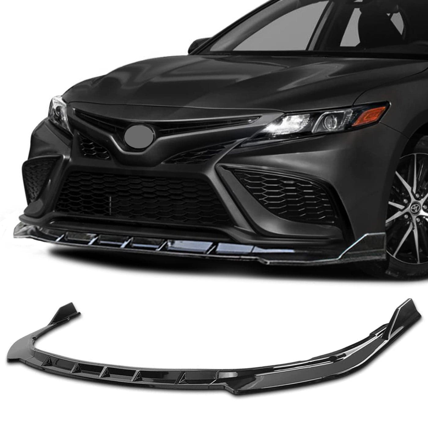 Archaic Front Bumper Lip Spoiler Compatible for 2021 2022 2023 Toyota Camry Sport SEXSEHybrid SEHybrid XSETRDSE Nightshade Splitter Under Chin Spoiler Body Kit Camry Accessories