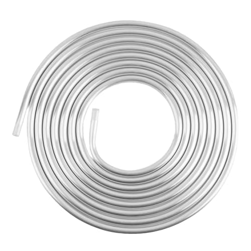 OD 3/8" Fuel Line Aluminum Tubing,16Ft 3/8" Steel Fuel Line for Hard Metal Fuels Lines/Gas Lines Replacement,Cuttable Car Accessories for Fuel/Transmission Systems (3/8" OD - 16FT)