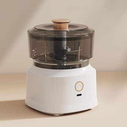 Ash & Roh Mini Electric Rechargeable Food Chopper with One-Touch Operation, Multifunctional Food Processor for Garlic, Onion, Chili and Veggies
