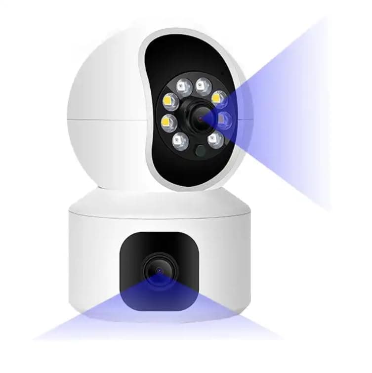 MAYUMI Dual Lens Smart CCTV Camera WiFi IP Home Security Camera Double Side View Rotating Pan Tilt 2 Way Talk Auto Tracking Motion Detection Indoor CCTV IP Camera