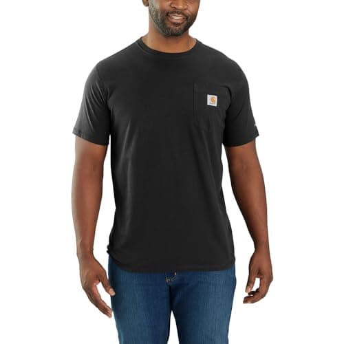 Carhartt Men's Force Relaxed Fit Midweight Short-Sleeve Pocket T-Shirt, Black, XX-Large