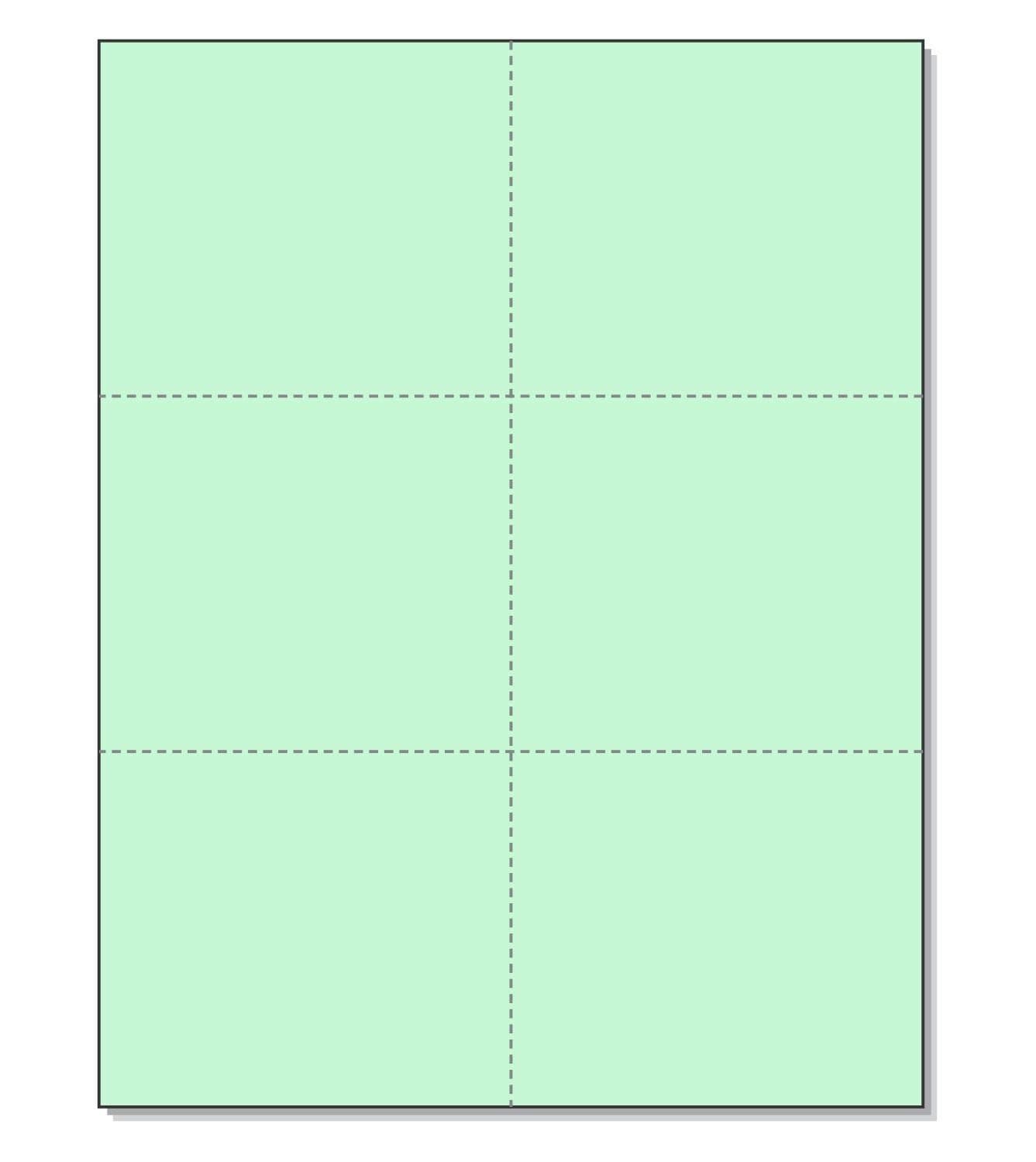 NextDayLabels Laser Printer Blank Cards Green 300 Pack 6 Up per Page for Invitations Tags Business Cards
