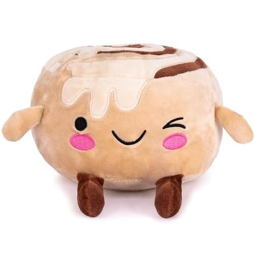 ArtCreativity Kawaii Cinnamon Roll Stuffed Animal 1 PC Cute Food Plushie 9 Inch Cinnamon Plush with Plush Fabric and Soft Filling Small Plushies for Kids Foods Stuffed Animals for Toddlers