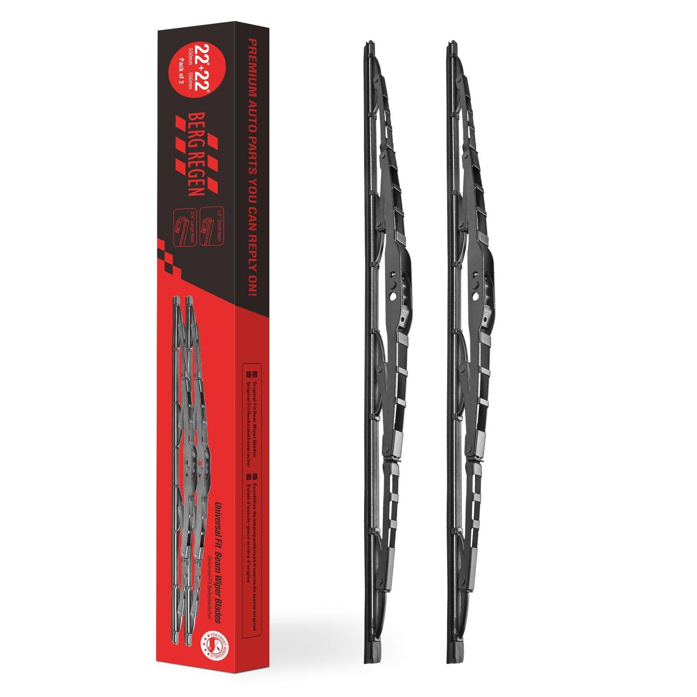 BERG REGEN 2222 Windshield Wiper Blades Replacement for Dodge Ram 1500 2500 3500 4500 20092018 Genuine OEM Quality Set of 2