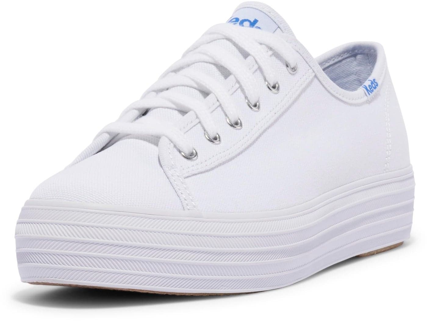 Keds Womens Triple Kick Canvas Fashion Sneaker white 8 M US
