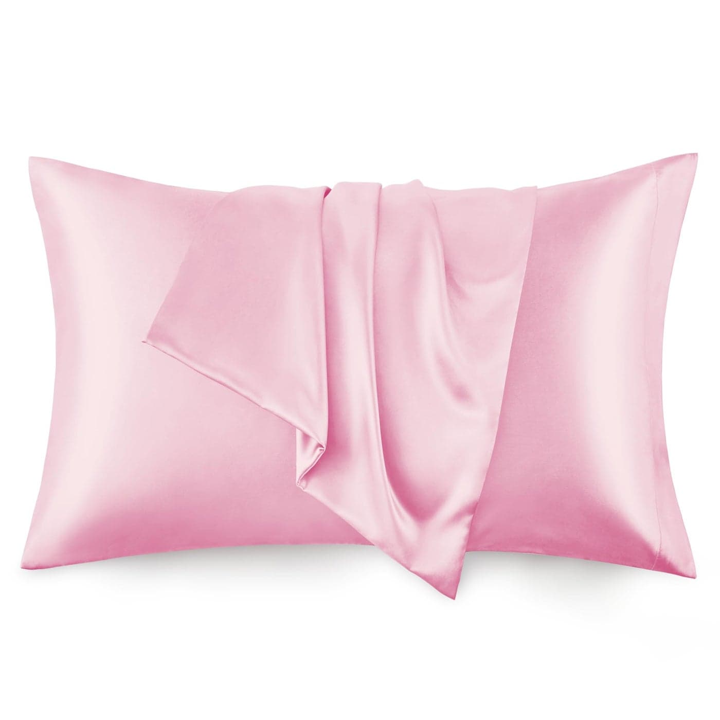 Loves cabin Satin Pillowcase for Hair and Skin Similar to Silk Pillow Cases for Women Pillow Case Queen Size Set of 2 Satin Cooling Pillow Cover with Envelope Closure 20x30 Inches Pink