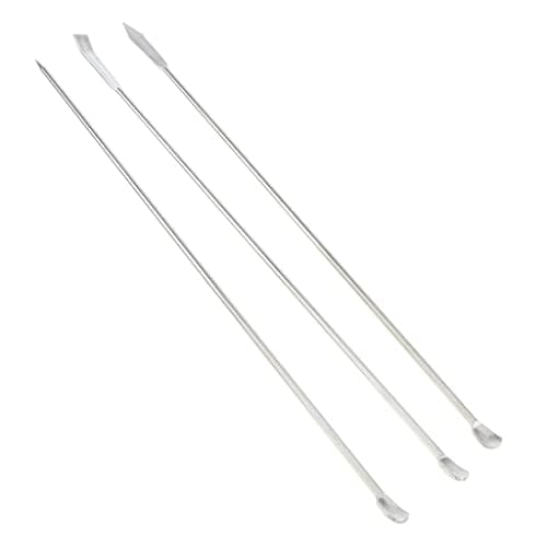 CALANDIS® 3Pcs Stainless Steel Micro Medicine Spoon Micro Spoon Spatula, 22Cm Length