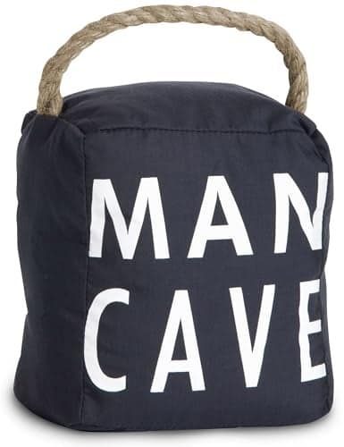 Pavilion Gift Company - Open Door Decor 5" x 6" Navy Door Stopper Man Cave