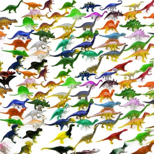 OuMuaMua Dinosaur Toys Plastic Mini Dinosaur Figure Toy Set Including Trex Stegosaurus Monoclonius for Kids Dinosaurs Birthday Party Favors Christmas Easter Eggs Filler Gifts 78 Pack