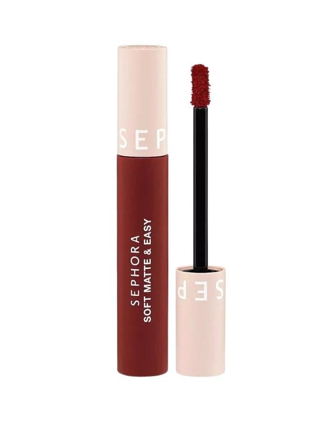 SEPHORA COLLECTION Soft Matte & Easy – Smooth Matte Lip Color 12 No Drama 4.5 ml | Lightweight Long-Lasting Liquid Lipstick