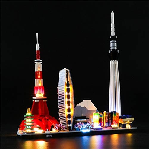 GEAMENT LED Light Kit for Architecture Skylines Tokyo Compatible with Lego 21051 Building Blocks Model Model Set Not Included