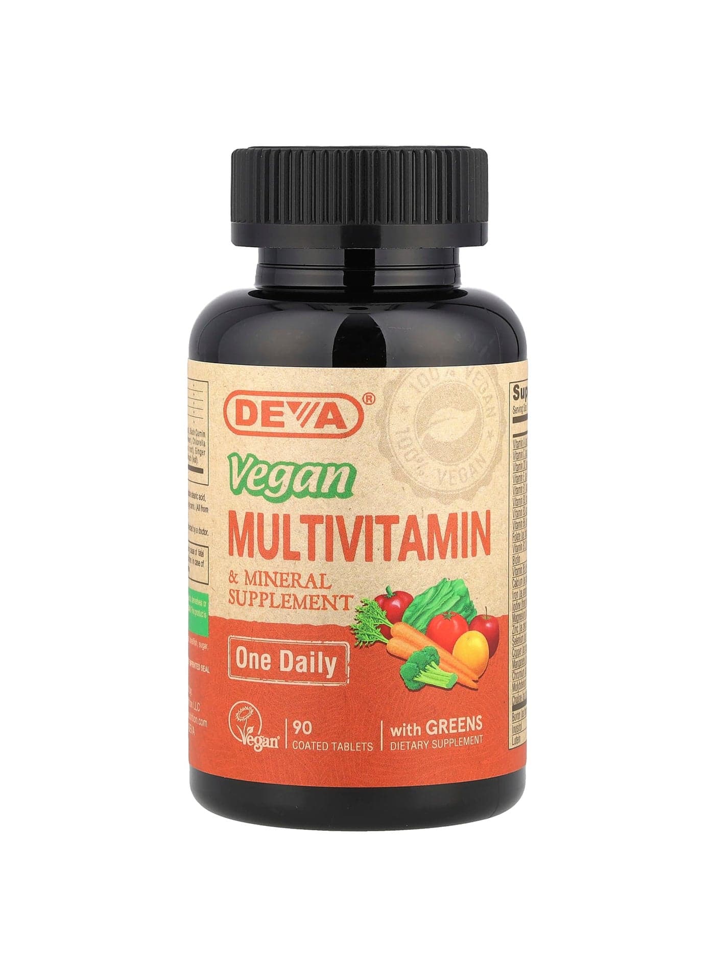 Vegan Multivitamin & Mineral Supplement, One Daily, 90 Coated Tablets