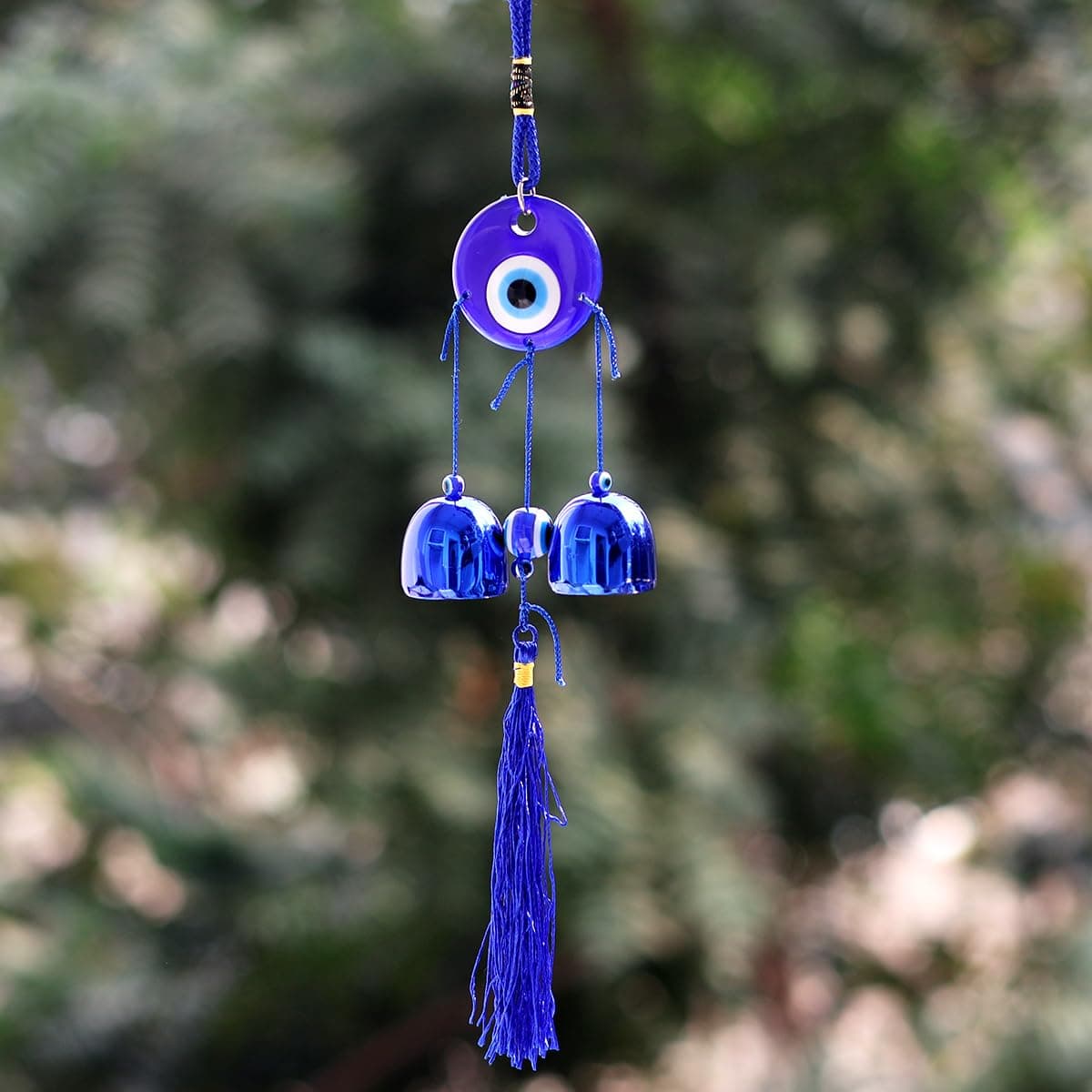 Crystu Fengshui Evil Eye Wind Chimes Hanging for Home Endurance Door Decoration Home Windchimes Hanging for Window Decor Balcony with Good Sound Garden
