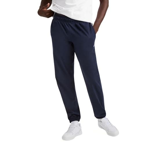 Champion Men's Everyday Fitted Ankle Cotton Pants, 31.5" Inseam, Cotton Knit Pants Left Hip "C" Logo, Cotton Warm-Up Pants