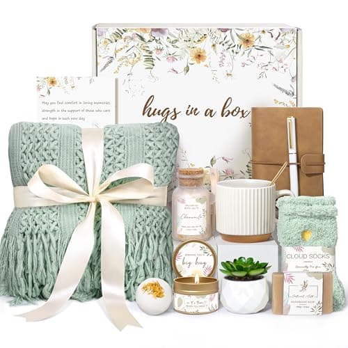 Lepiche Gifts for Women Get Well Soon Self Care Package Box Sending Hug Baskets Thinking of You Gift for Women Her New Mom Best Friend Birthday Sage Green