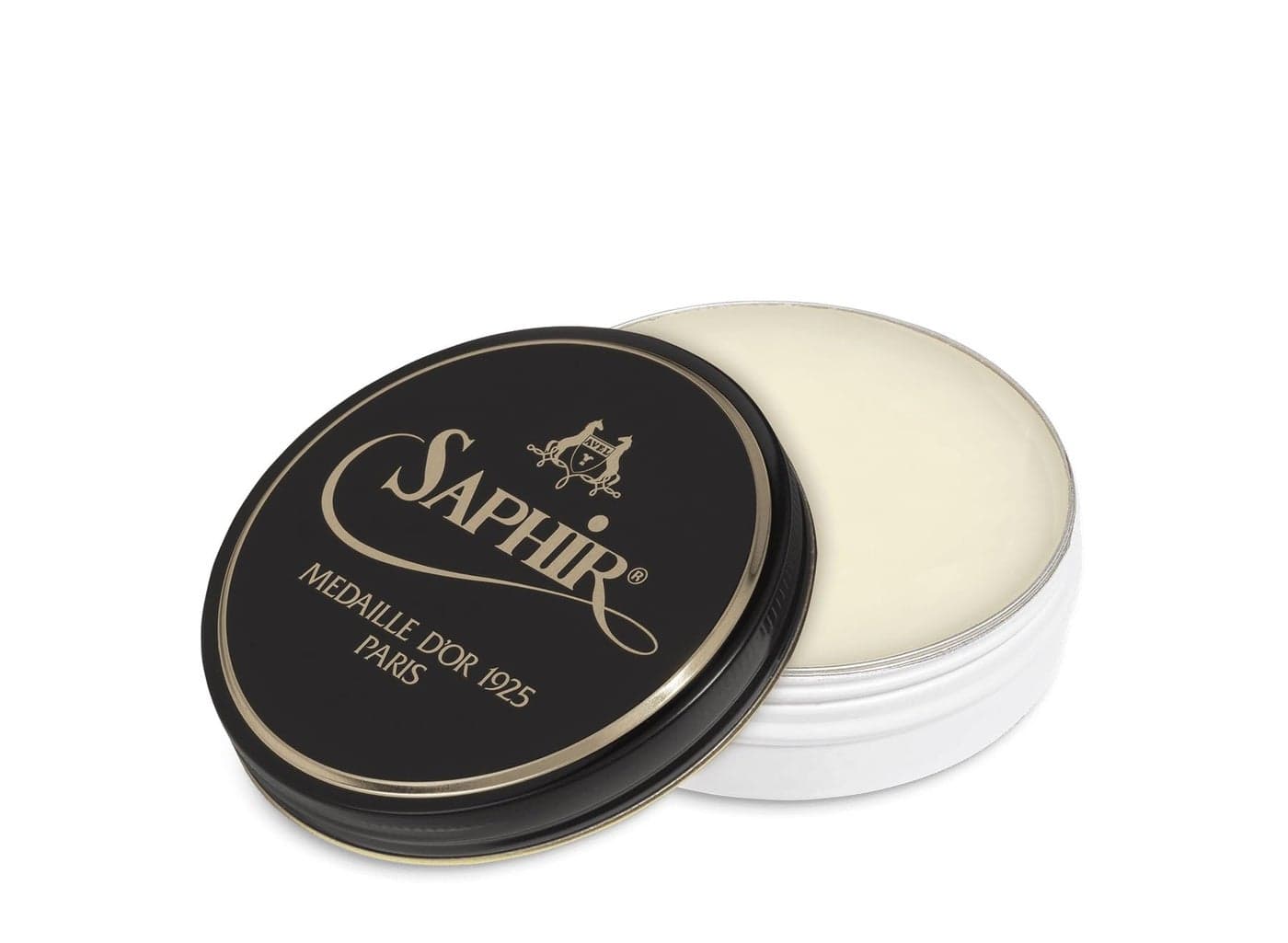 SAPHIR Medaille d’Or Pate De Luxe - Natural Wax Shoe Polish for Leather Shining - 50ml - Neutral