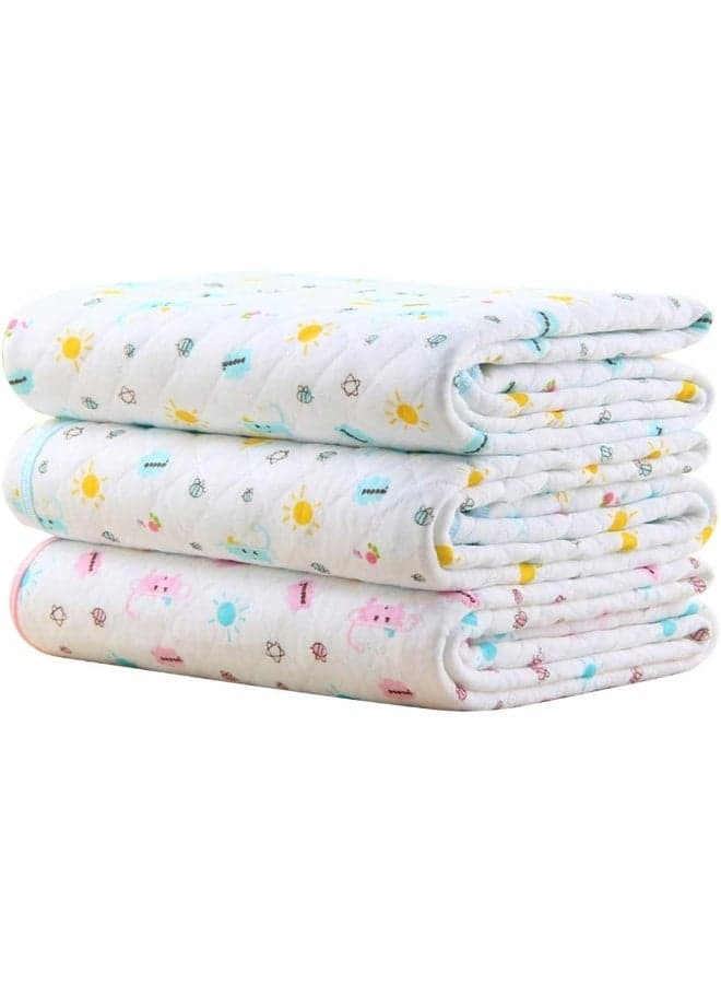 MBJERRY Baby Kid Mattress Waterproof Changing Pad Diapering Sheet Protector Menstrual Pads Pack of 3 (M (27.5 x 19.7 Inch))