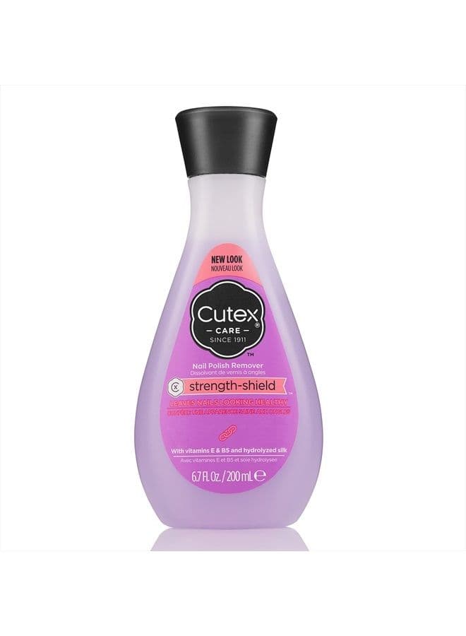 Nail Polish Remover, Strength Shield, Leaves Nails Looking Healthy, Contains Vitamins E, B5 & Hydrolyzed Silk, 6.76 Fl Oz