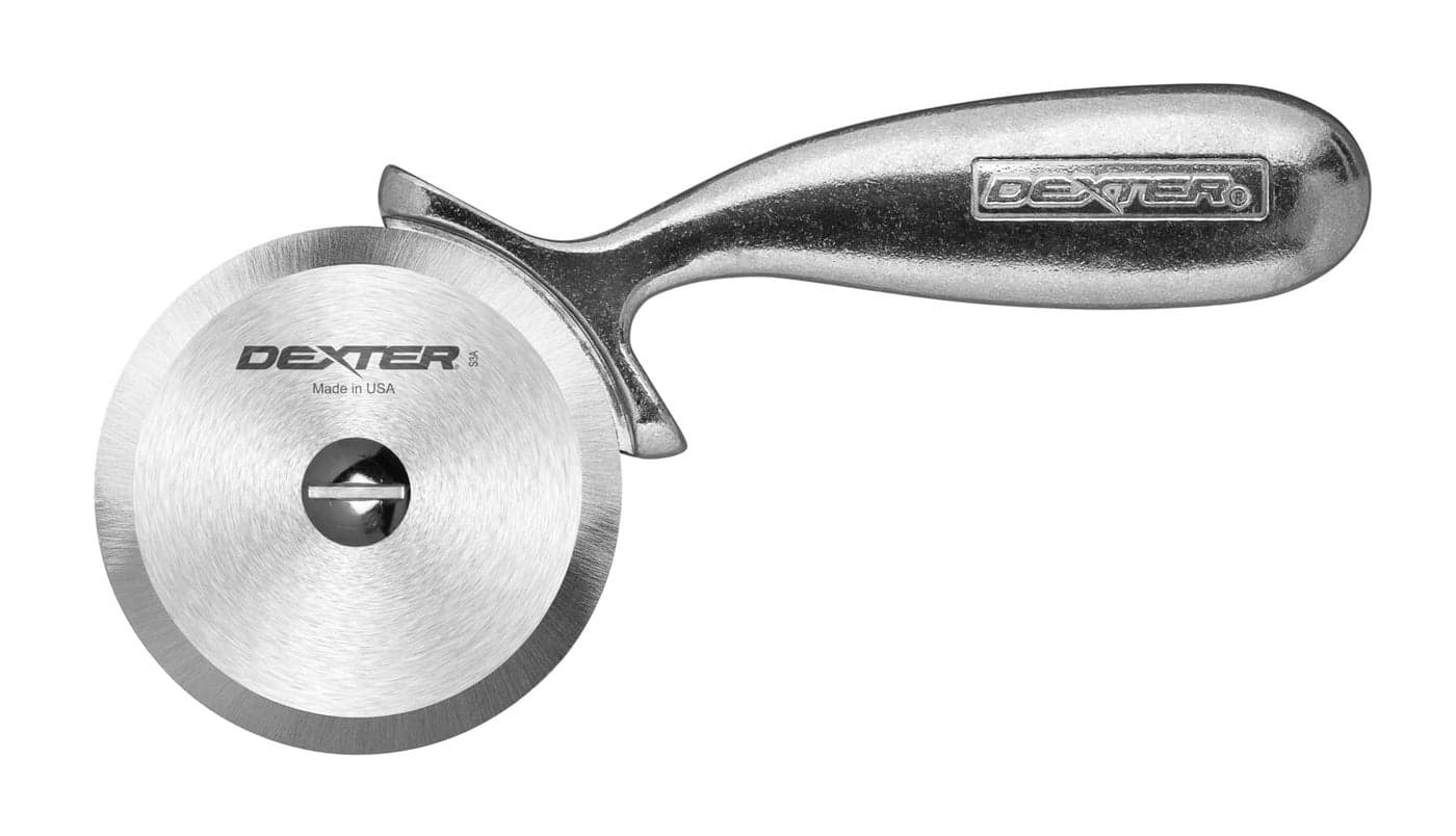 Dexter Russell S3APCP SaniSafe 18030 Pizza Cutter 234 Diameter DEXSTEEL High Carbon Replaceable Blade with Durable Aluminum Handle Professional Kitchen Pizza Slicer Tool Commercial Grade