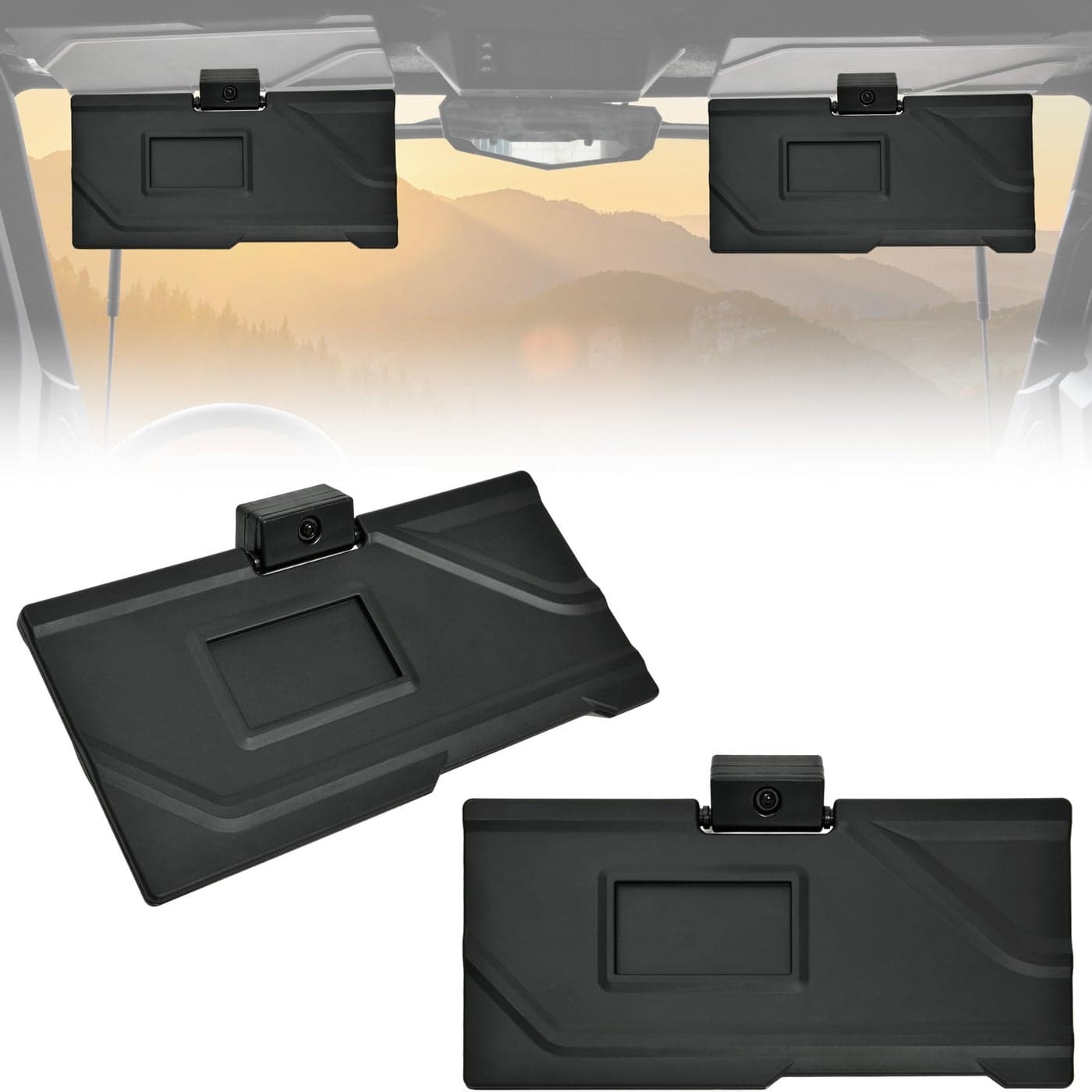 SAUTVS Sun Visors for Polaris Ranger XD 1500 PremiumNorthstar 2024 2025 Accessories PP AntiGlare Visor Extension Sun Shield Blockers with Adjustable Angle Replace OEM 2890571 2PCS