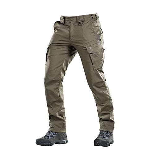 M-Tac Aggressor Flex Tactical Cargo Pants for Men – Durable Rip-Stop Cargo Work Trousers with Reinforced Knees, Stretch Fit and Outdoor Comfort (Dark Olive, 30/30)