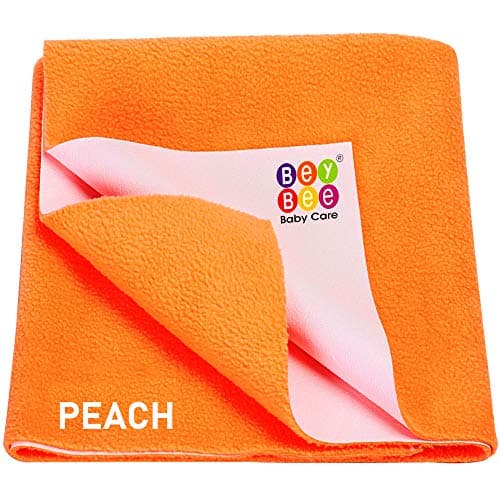Beybee Waterproof Double Bed Protector Baby Care Sheet - X-Large (Peach)