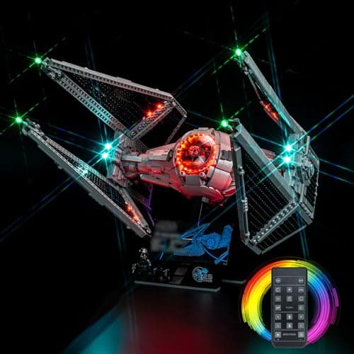 BrickBling Light Kit Compatible with Lego TIE Interceptor Building Kit No Model Remote Control Version Lights Compatible with Lego 75382